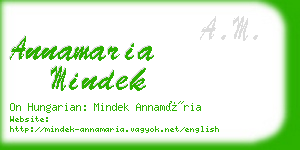 annamaria mindek business card